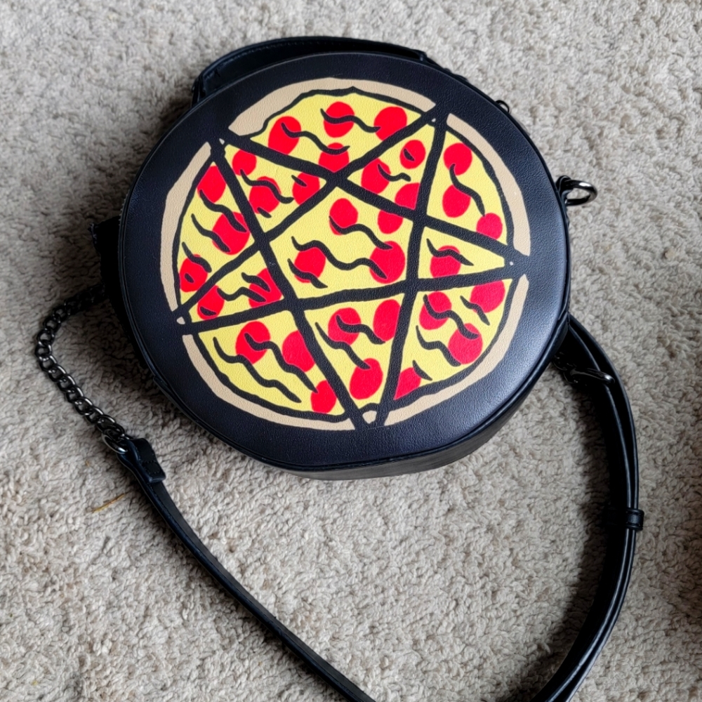 Blackcraft Pizza Pentagram Purse BROKEN ZIPPER